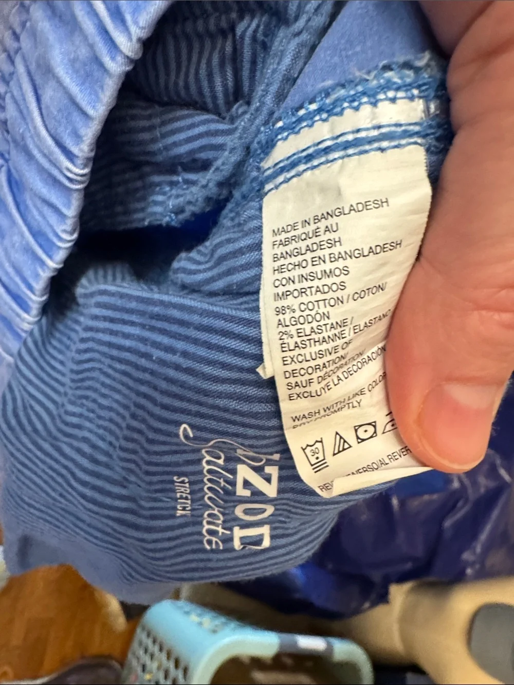 Izod Saltwater Light Blue Men's Casual Drawstring Shorts size Small Inseam 7”